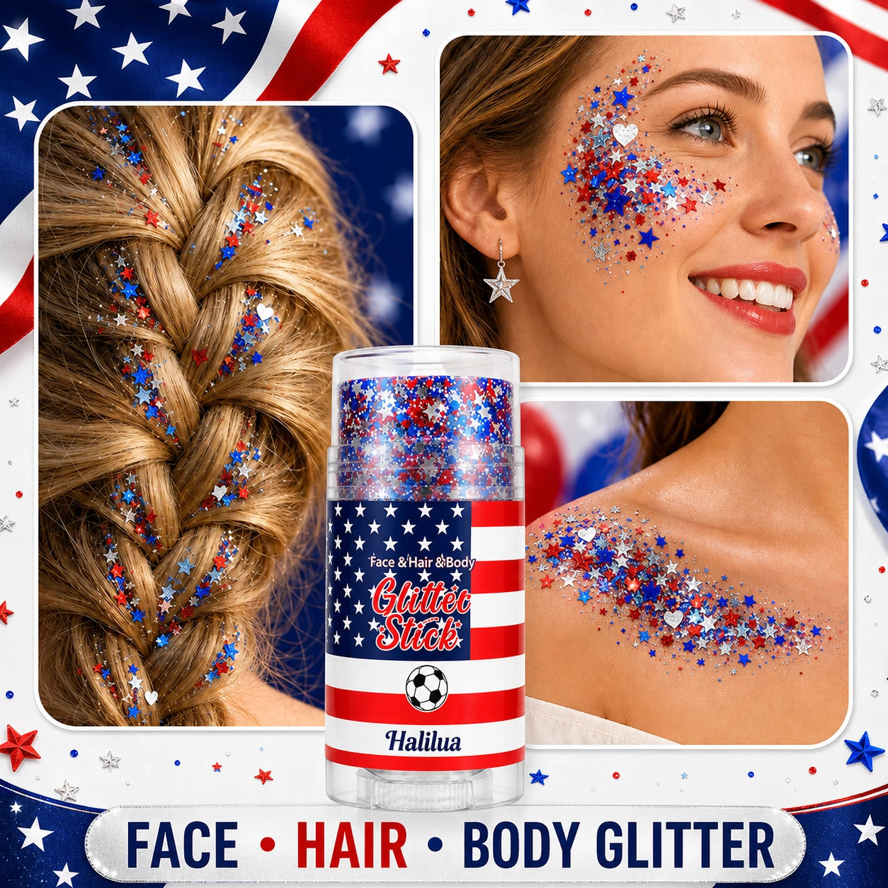 July 4th Glitter Stick